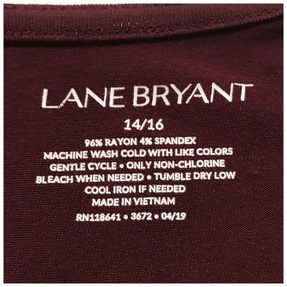 Lane Bryant, Key Hole Tie Neck, Short Sleeve Tunic - Picture 5 of 5